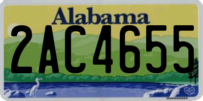 AL license plate 2AC4655