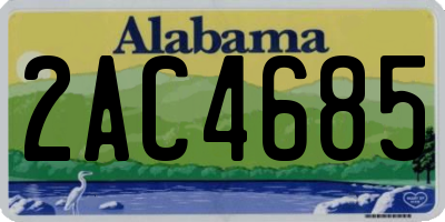 AL license plate 2AC4685