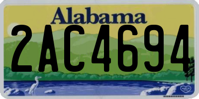 AL license plate 2AC4694