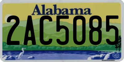 AL license plate 2AC5085
