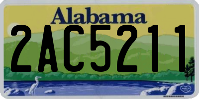 AL license plate 2AC5211