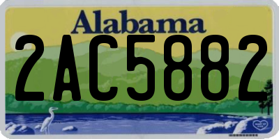 AL license plate 2AC5882