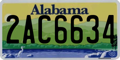 AL license plate 2AC6634
