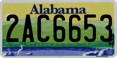 AL license plate 2AC6653
