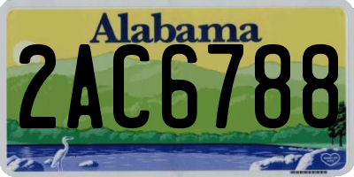 AL license plate 2AC6788