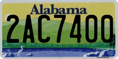 AL license plate 2AC7400