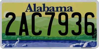 AL license plate 2AC7936