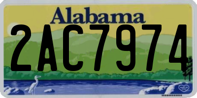 AL license plate 2AC7974