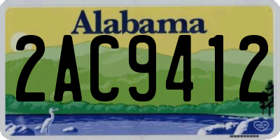 AL license plate 2AC9412