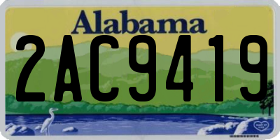 AL license plate 2AC9419