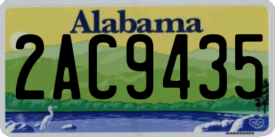 AL license plate 2AC9435