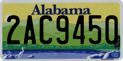 AL license plate 2AC9450