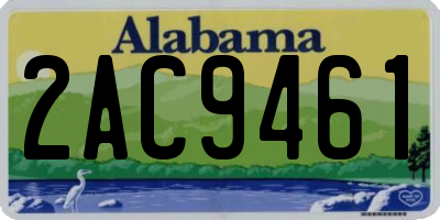 AL license plate 2AC9461