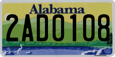 AL license plate 2AD0108
