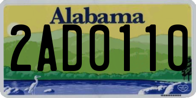 AL license plate 2AD0110