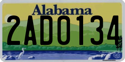 AL license plate 2AD0134