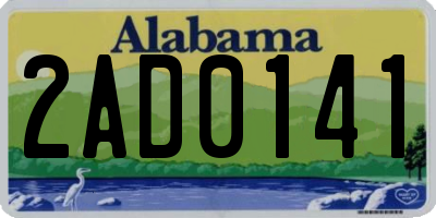 AL license plate 2AD0141