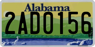 AL license plate 2AD0156