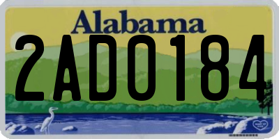 AL license plate 2AD0184