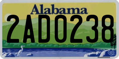 AL license plate 2AD0238