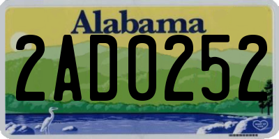 AL license plate 2AD0252