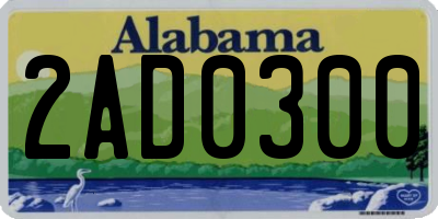 AL license plate 2AD0300