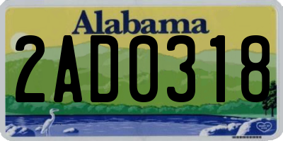 AL license plate 2AD0318