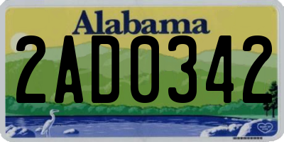 AL license plate 2AD0342
