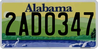 AL license plate 2AD0347