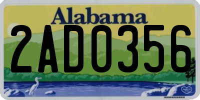 AL license plate 2AD0356