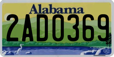 AL license plate 2AD0369