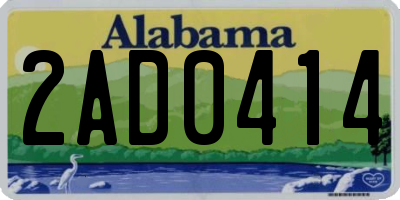AL license plate 2AD0414