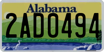 AL license plate 2AD0494