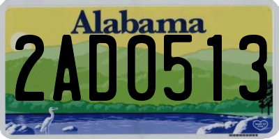 AL license plate 2AD0513