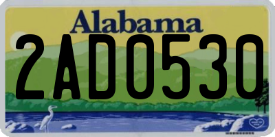 AL license plate 2AD0530