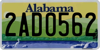 AL license plate 2AD0562