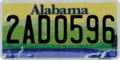 AL license plate 2AD0596