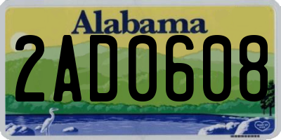 AL license plate 2AD0608