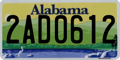 AL license plate 2AD0612
