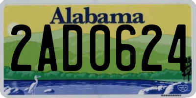 AL license plate 2AD0624