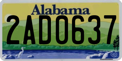 AL license plate 2AD0637