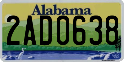 AL license plate 2AD0638