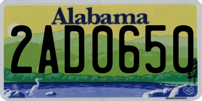 AL license plate 2AD0650
