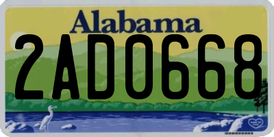 AL license plate 2AD0668
