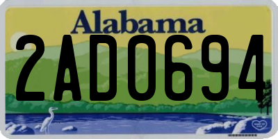 AL license plate 2AD0694