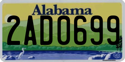 AL license plate 2AD0699