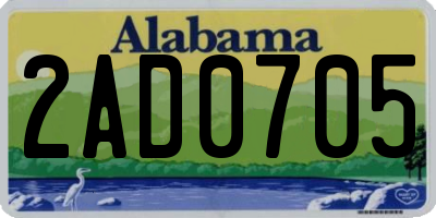 AL license plate 2AD0705