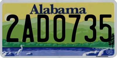 AL license plate 2AD0735
