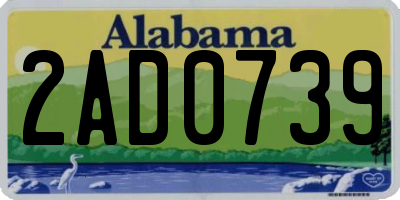 AL license plate 2AD0739