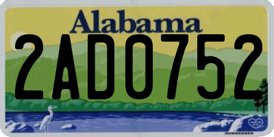 AL license plate 2AD0752
